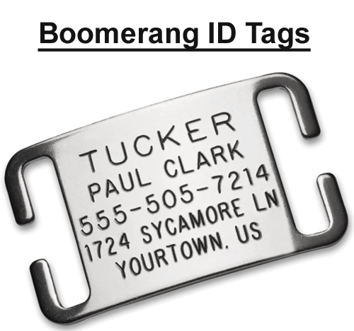 Boomerang Pet ID Tags