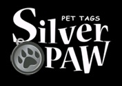 Silver Paw Medium Stainless Steel Bone ID Tag